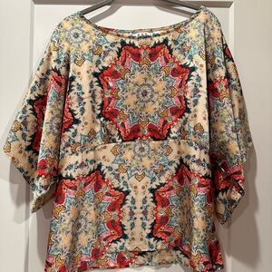 Anthropologie Multicolor Mandala Blouse